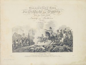 Página de título de la Victoria de Wellington, Op. 91, publicado por S.A. Steiner & Comp., Viena de Austrian School