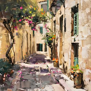 Encantador callejón europeo de Avanesova Elena