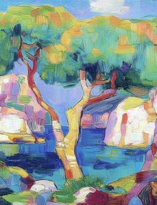 Árbol costero de colores vivos