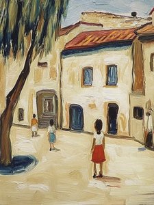 Calle de un pueblo pintoresco