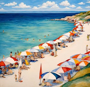 Un día soleado en la playa de Avanesova Elena