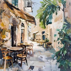 Café europeo soleado de Avanesova Elena
