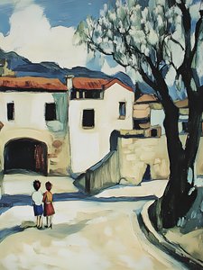 Paseo de los niños del pueblo de Avanesova Elena
