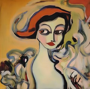 La mujer del sombrero rojo