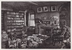 Estudio de Charles Darwin en Down House de Axel (after) Haig