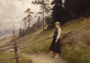 Lechera (óleo sobre lienzo) de Axel Hjalmar Ender