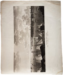 Puerto de Nueva York, desde Brooklyn hasta Long Island, de un Atlas de los Estados Unidos, 1824