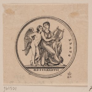 Medalla con representación de Erato de Axel Theodor Kittendorff
