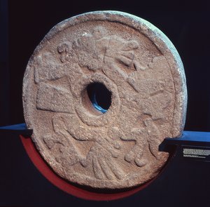 Piedra usada en el juego de pelota de Aztec