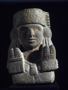 Arte azteca: representación de Chicomecoatl (llamada también Xilonen), diosa del maíz y la fertilidad. Museo Nacional de Antropología, México de Aztec Aztec