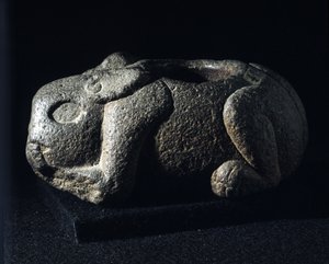 Arte azteca: Ometochtli, dios conejo jefe de la embriaguez de Aztec Aztec