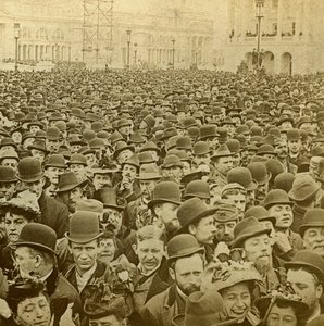 Multitud en la inauguración de la Exposición Colombina, Chicago, Illinois, EE.UU., 1893