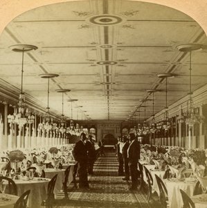 Comedor, Grand Union Hotel, Saratoga, Nueva York, EE.UU. de B. W. Kilburn