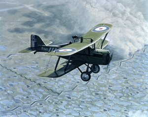 Royal Aircraft Factory SE5, monoplaza con Vickers y cañón Lewis, con motor Hispano-Suiza de B. Withams