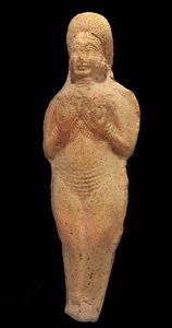 Figurilla de mujer desnuda. Terracota, Babilonia, 2do milenio a.C. Museo de la Castre, Cannes
