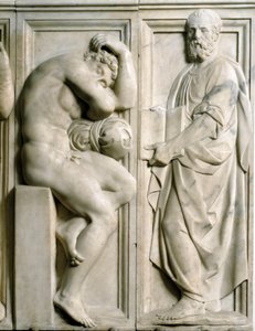 Profeta e Ignudo Bajo relieve de mármol por Baccio Bandinelli de Baccio Bandinelli