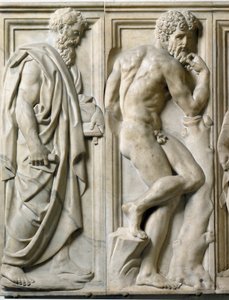 Profeta e Ignudo Bajo relieve de mármol por Baccio Bandinelli de Baccio Bandinelli
