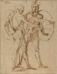 Dos desnudos masculinos, c.1520 de Baccio Bandinelli