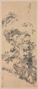 Paisaje después de Guo Zhongshu, mediados de 1600s-1705 de Bada Shanren