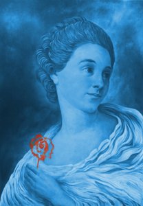 Retrato azul, rosa roja de Balazs Solti