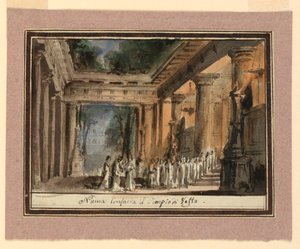 Diseño para la consagración de un templo antiguo de Baldassare Cavallotti