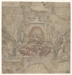 Diseño para un altar de Pascua escenográfico de Baldassare Franceschini