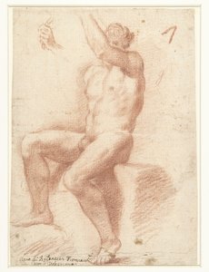 Estudio de un modelo de desnudo masculino de Baldassare Franceschini