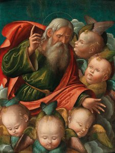 Dios Padre, rodeado de ángeles, 1510s de Baldassarre Carrari the Younger