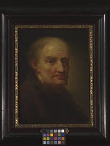 Cabeza de un anciano (óleo sobre madera)