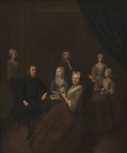 Los suegros del artista y algunos de sus hijos de Balthasar Denner