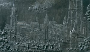 La procesión de coronación del emperador Franz I Stephan von Lorraine en Frankfurt am Main el 10 de octubre de 1745