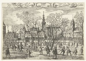 La Corte de Zelanda en Middelburg, 1644 thof van Zeelandt Ao. 1644 (título sobre el objeto) de Balthasar Florisz. van Berckenrode