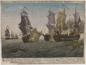 Combate memorable entre el Pearson y Paul Jones..., c.1780