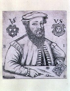 Retrato de Virgilius Solis (1514-62) grabador alemán de Balthasar Jenichen