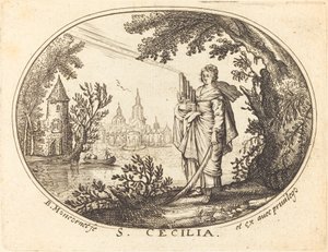Santa Cecilia en un paisaje de Balthasar Moncornet