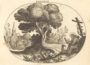 San Egidio y una cierva