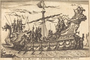 Idinone ea Mopso Argonoti guiados por Apolo de Balthasar Moncornet after Remigio Cantagallina