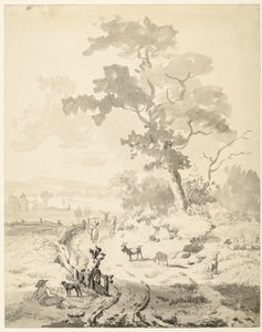 Paisaje con árbol grande de Balthasar Paul Ommeganck