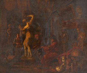 En el estudio del artista (óleo sobre lienzo)