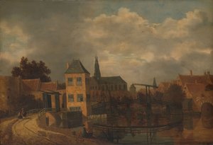 Vista de la ciudad de Haarlem de Balthasar van der Veen
