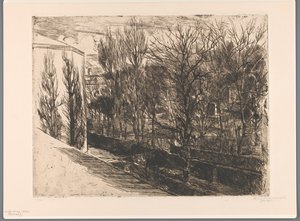 Vista desde mi estudio (título original del objeto) Panorama (título en objeto) de Barbara Elisabeth van Houten (signed by artist)