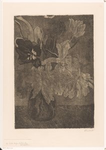 Jarrón con tulipanes de Barbara Elisabeth van Houten (signed by artist)