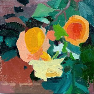 Last summer rose, 2021 (óleo sobre tabla)
