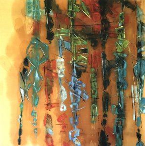 Columnas abstractas de colores de Barbara Piatti