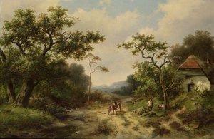 Paisaje campestre, siglo XIX de Barend Cornelis Koekkoek
