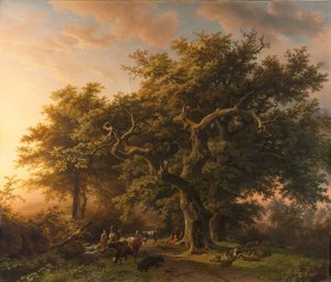 Escena del bosque
Vista en el bosque de Barend Cornelis Koekkoek