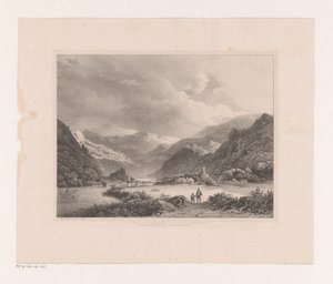 Vista del valle de Ahr El Valle de la Tierra (título sobre el objeto) de Barend Cornelis Koekkoek