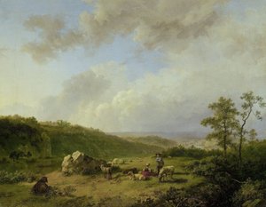 Paisaje con amenaza de tormenta de Barend Cornelis Koekkoek
