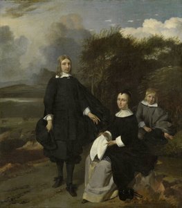 Familia en un paisaje de Barend Graat