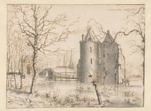 Vista del castillo de Frisselstein, Veghel de Barend Klotz (attributed to)